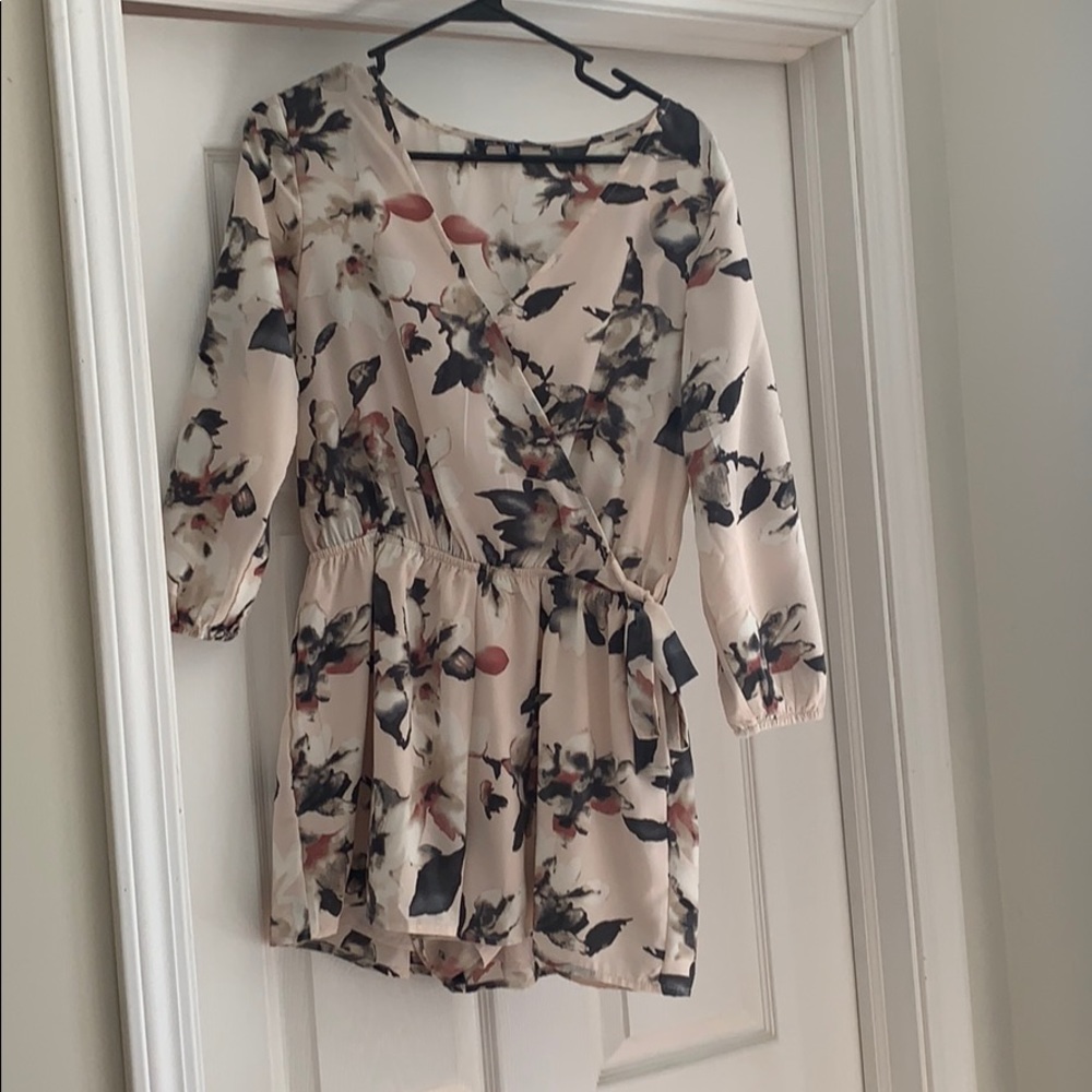 Blush flower romper